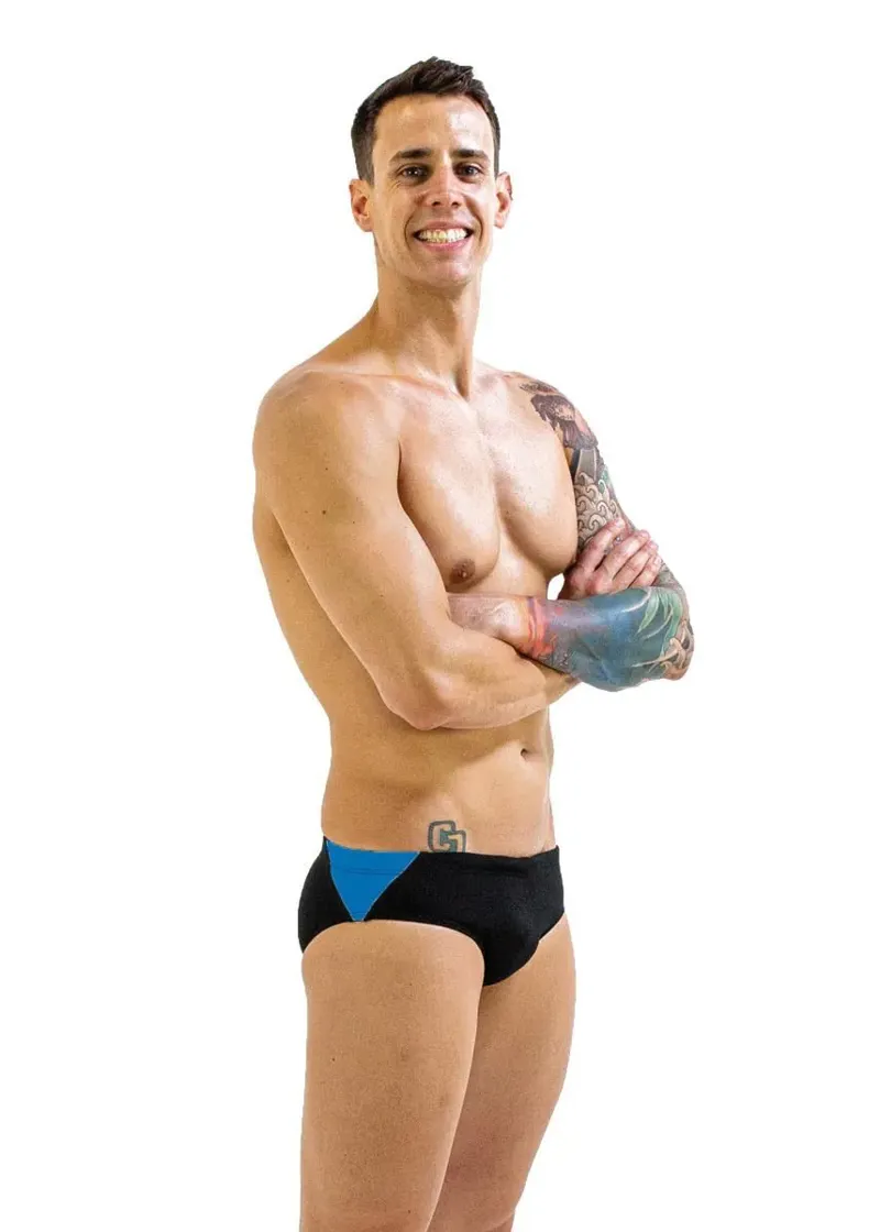Finis Men's Splice Brief Black/Blue